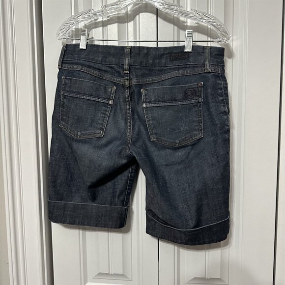 Citizens of Humanity COH Bermuda Shorts Dark Wash Jean Short 29 Cuffed - Picture 4 of 8